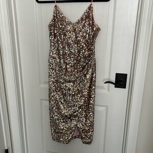 Black halo sequined dress… size 8